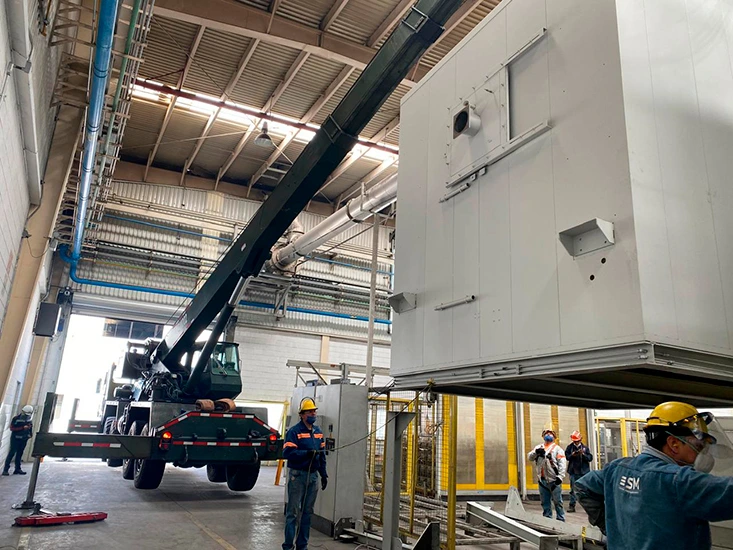 Instalación de equipo industrial